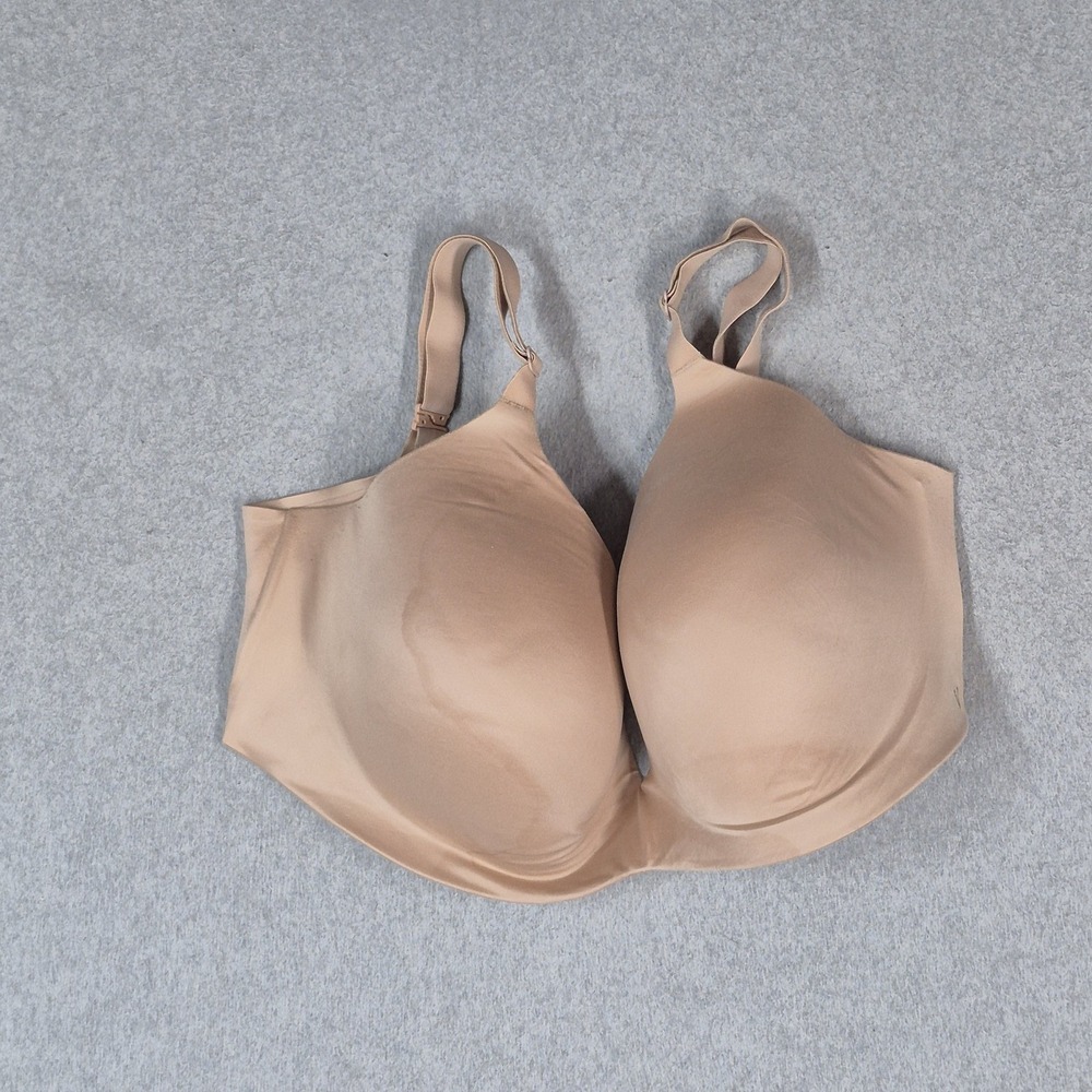 Victoria's Secret Women Bra 38DDD Beige Lightly Lined Adjustable Lined Demi READ